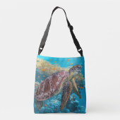 Sac Ajustable Tissu de la tortue verte de mer (Dos)