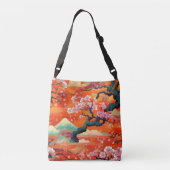 Sac Ajustable Tissu japonais d'inspiration motif orange Kimono (Dos)