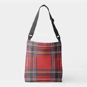 Sac Ajustable Tissu rouge royal de motif de plaids de tartan