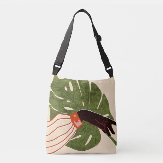 Sac Ajustable Toile verte, Accent rouge (Devant)