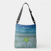 Sac Ajustable Tortue de mer à la plage & calligraphie (Devant)