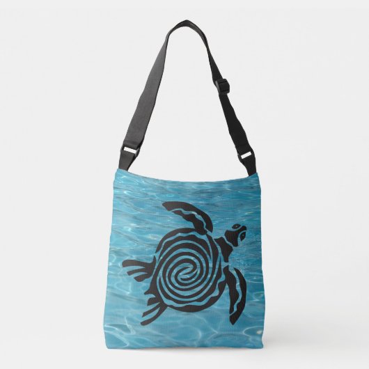 Sac Ajustable Tortue de mer à spirale tribale (Devant)