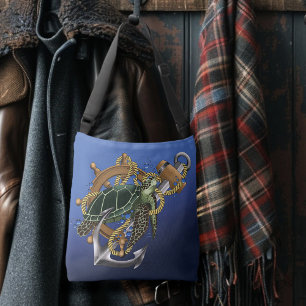 Sac Ajustable Tortue de mer bleu vert