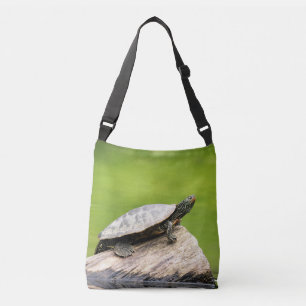 Sac Ajustable Tortue peinte sur un bûcher