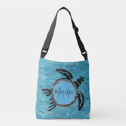 Sac Ajustable Tortue Spirale Tribale Dans L'Eau (Devant)