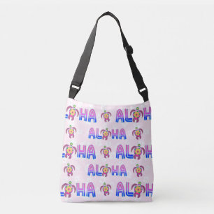 Sac Ajustable Tortue tropicale hawaïenne rose violet