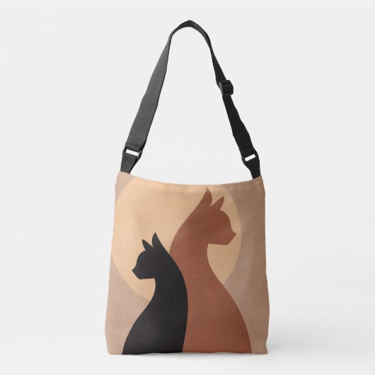Sac Ajustable Tote imprimé Moon Cats (Devant)