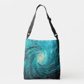 Sac Ajustable Tourbillon océan turquoise abstrait (Dos)