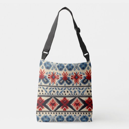 Sac Ajustable Traditional Folk Embroidery Stripe Pattern (Devant)
