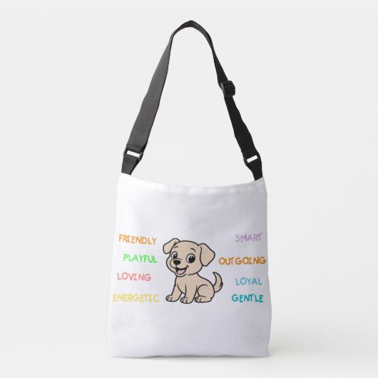 Sac Ajustable Traits de Lab jaune Cartoon (Devant)