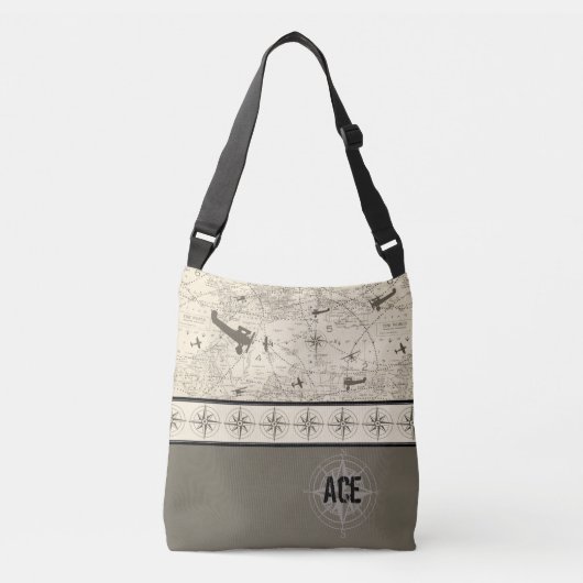 Sac Ajustable Trajectoire de vol d'avion (Devant)