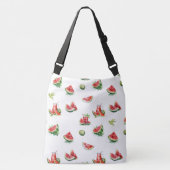 Sac Ajustable tranche de pastèque rouge, mûre, juteuse (Devant)