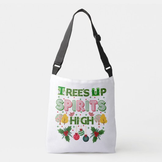 Sac Ajustable Trees up spirits high christmas holiday graphic (Devant)