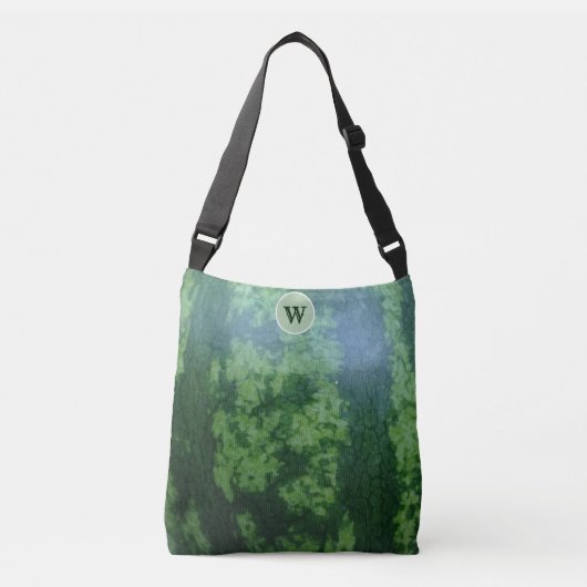 Sac Ajustable Trendy Watermelon Fruit Rind Monogramme Vert (Devant)