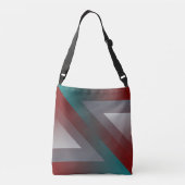 Sac Ajustable triangle gris bordeaux turquoise (Dos)