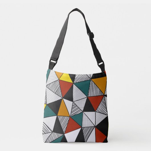 Sac Ajustable triangles colorés motif géométrique (Devant)