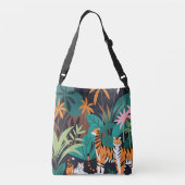 Sac Ajustable Trio de tigres tropicaux (Dos)