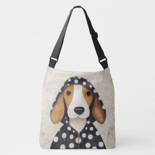 Sac Ajustable Triste chiot Beagle en sweat à capuche à pois