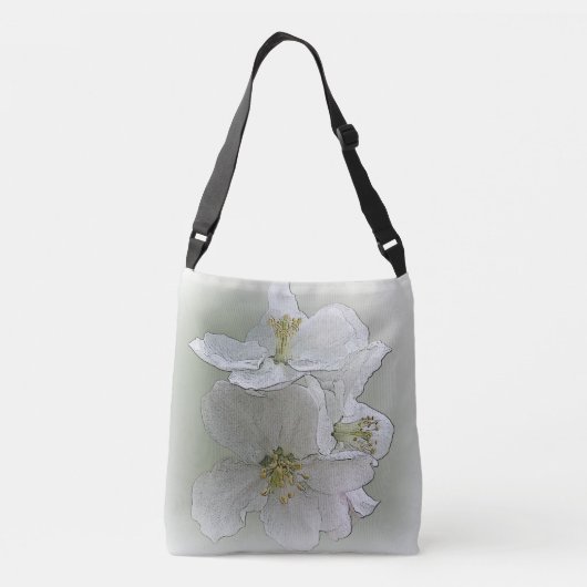 Sac Ajustable trois fleurs blanches (Dos)