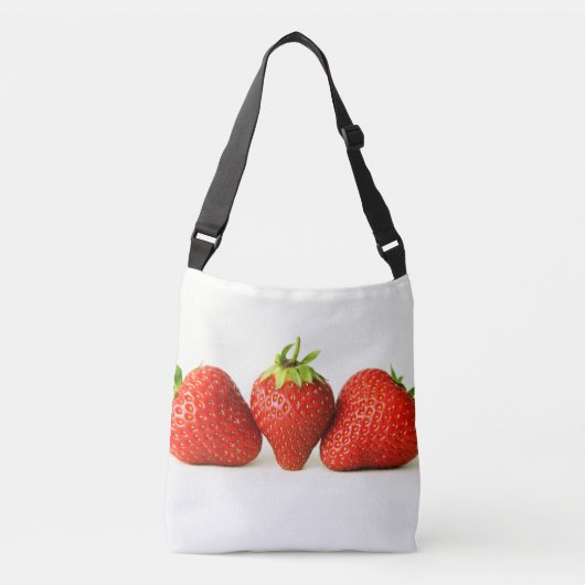 Sac Ajustable Trois Fraises Sur Blanc Cbcnm (Devant)