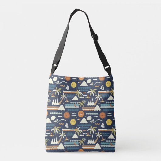 Sac Ajustable Tropical Beach Fun Pattern (Dos)
