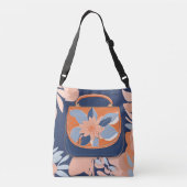 Sac Ajustable Tropical Orange Blue Purse IA art (Dos)