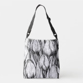 Sac Ajustable Tulipes en noir et blanc (Dos)