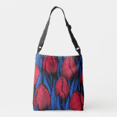 Sac Ajustable Tulipes en rouge et bleu (Dos)