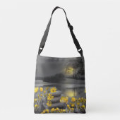 Sac Ajustable Tulipes gris et jaunes, marguerites au coucher du  (Dos)