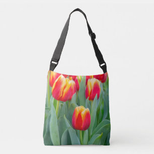 Sac Ajustable Tulipes rouges et jaunes vibrantes dans un jardin