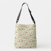 Sac Ajustable Tulipes violettes sur fond jaune (Dos)