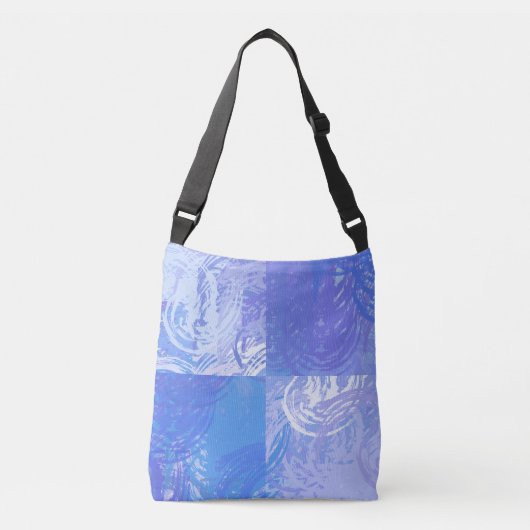 Sac Ajustable Turquoise et violet Abstrait (Devant)
