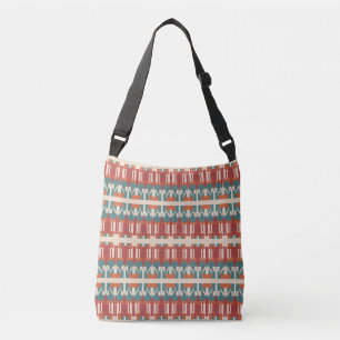 Sac Ajustable Turquoise Rouge Foncé Orange Beige Rangées Méditer