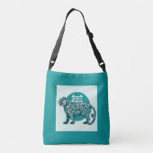 Sac Ajustable Turquoise Tiger Fourre-tout (Dos)
