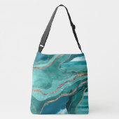 Sac Ajustable Turquoise Turquoise marbre Agate or Parties scinti (Dos)