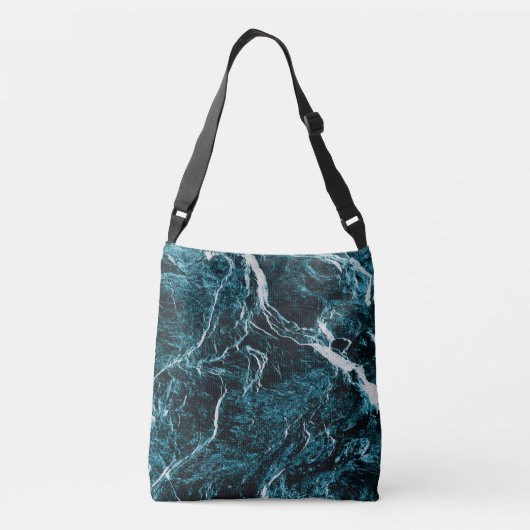 Sac Ajustable Turquoise Vert Bleu Noir Abstrait Motif (Dos)