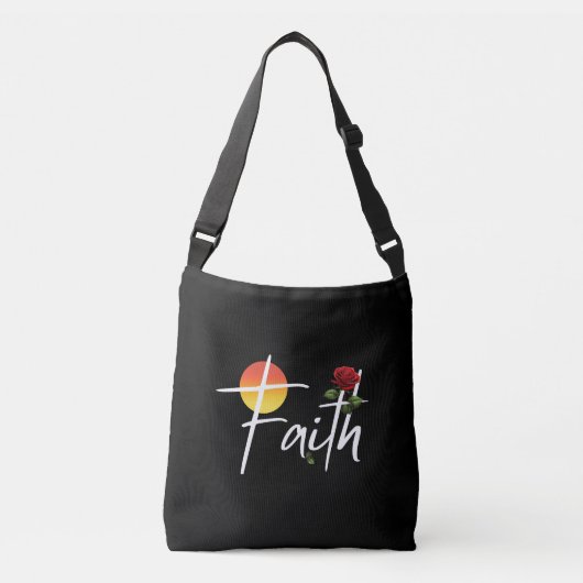 Sac Ajustable Typographie de la foi avec Rose (Devant)