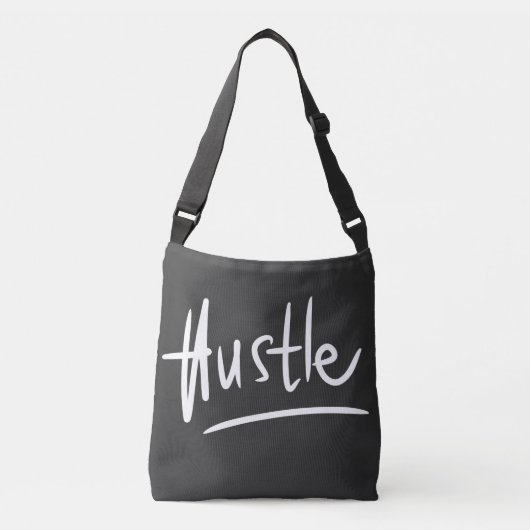 Sac Ajustable Typographie Hustle Blanc (Devant)