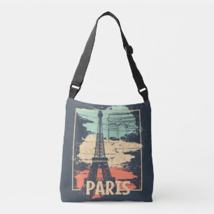Sac Ajustable Typographie parisienne : affiche Eiffel abstraite.