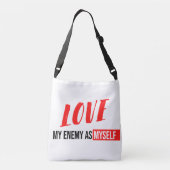 Sac Ajustable Typographie simple Texte noir et blanc (Dos)
