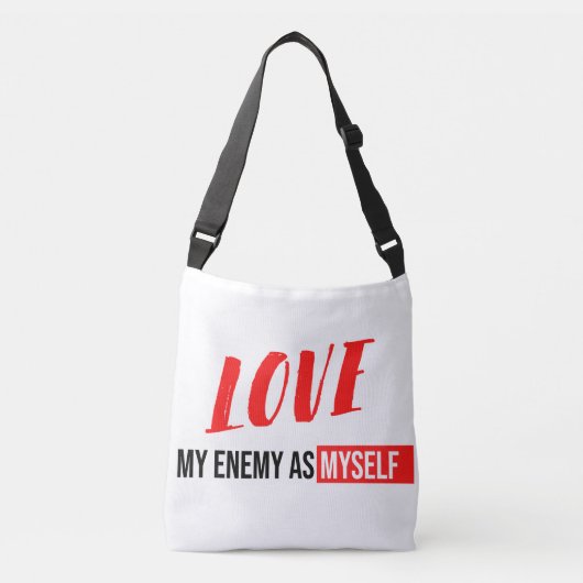 Sac Ajustable Typographie simple Texte noir et blanc (Devant)