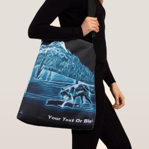 Sac Ajustable Un loup sur la neige