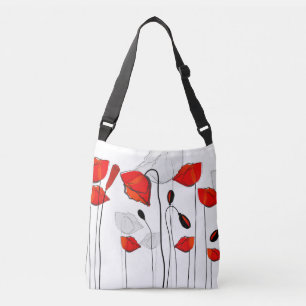 Sac Ajustable Une rangée des pavots rouges