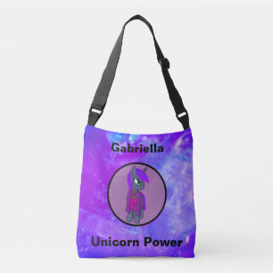 Sac Ajustable Unicorn Power Cuve Purple Crossbody Bag