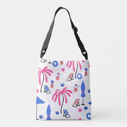 Sac Ajustable Vacances d'été : Palm Trees Ananas Motif (Dos)