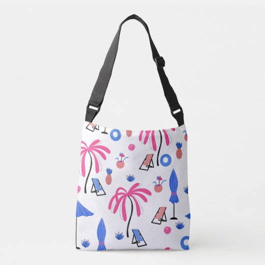 Sac Ajustable Vacances d'été : Palm Trees Ananas Motif (Devant)