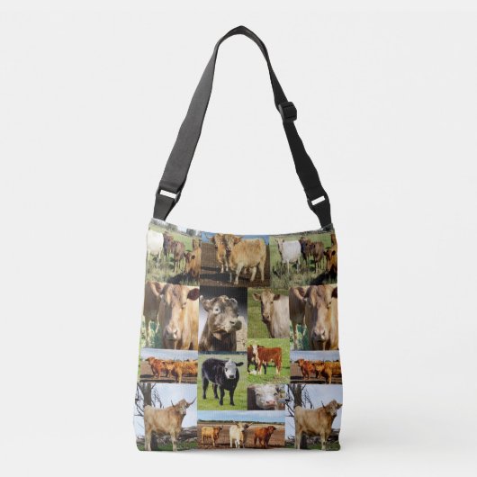 Sac Ajustable Vaches Dans Un Collage Photo, (Devant)