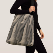 Sac Ajustable Vague d'art moderne brun et beige (De près)