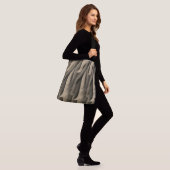 Sac Ajustable Vague d'art moderne brun et beige (Sur le modèle)