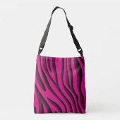 Sac Ajustable Vague Zèbre 3D Rose douce de luxe (Dos)